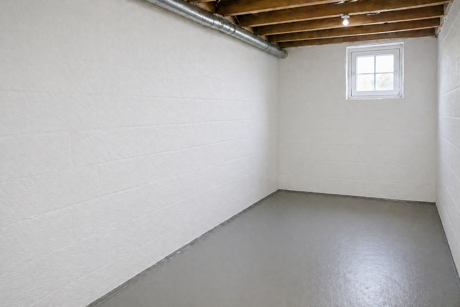 Cave assainie après traitement complet